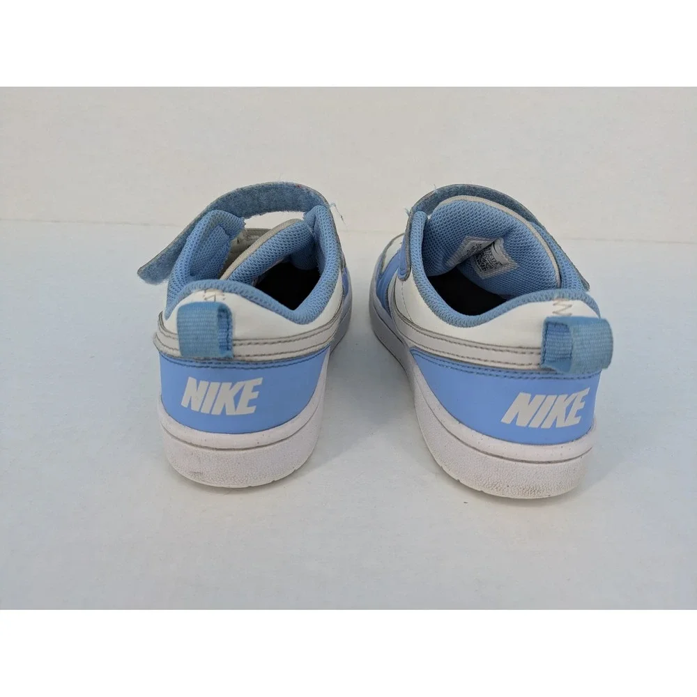 Nike Court Borough Low 2 Sneakers Kids 2.5Y Blue White DV5457-128 Shoes Athletic
